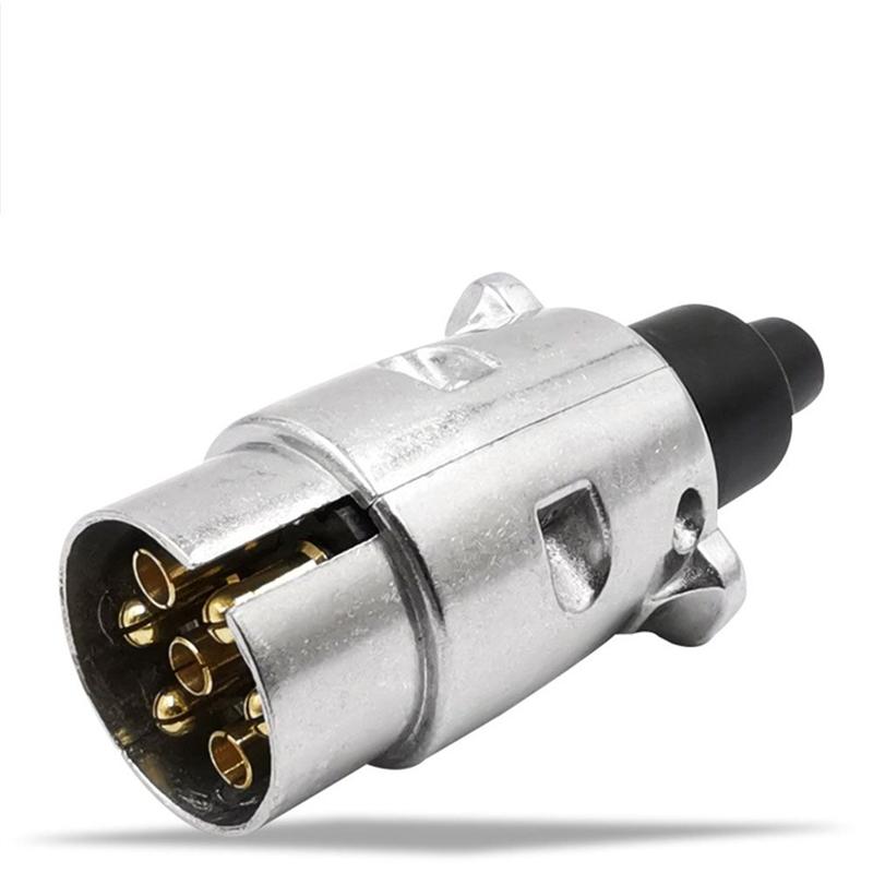 1Pcs Trailer Socket Aluminum Alloy 7Pin 12V European Standard Trailer Socket Adapter Converter for Trailer Caravan A30