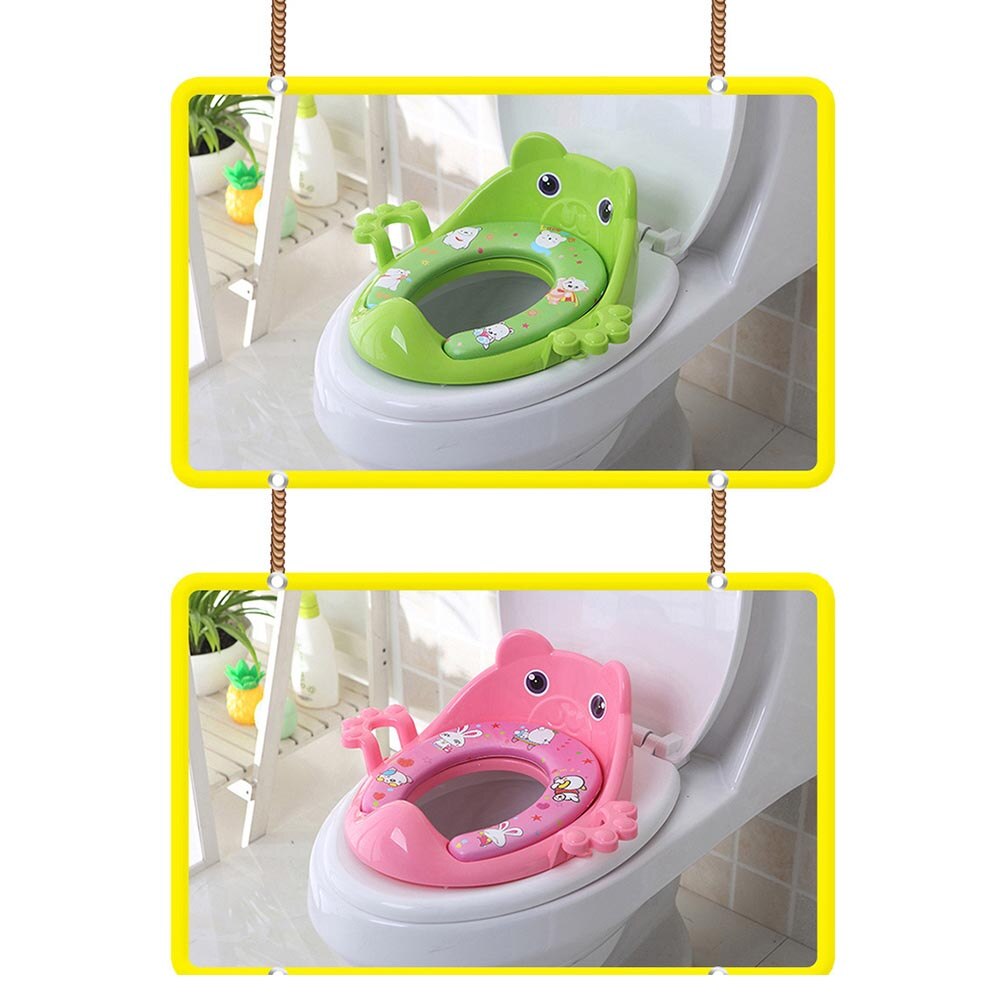 5 Colors Child Potty Toilet Trainer Potty Training Toilet Handle Backrest Toddlers Anti-Slip Toilet Training Seat Dropshiping