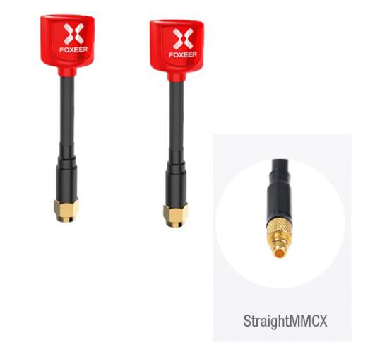 Foxeer 5,8G 3dBi TX RX RHCP Rund-polarisierte Omni FPV Antenne SMA RP-SMA Pilz Antenne: Red Straightmmcx