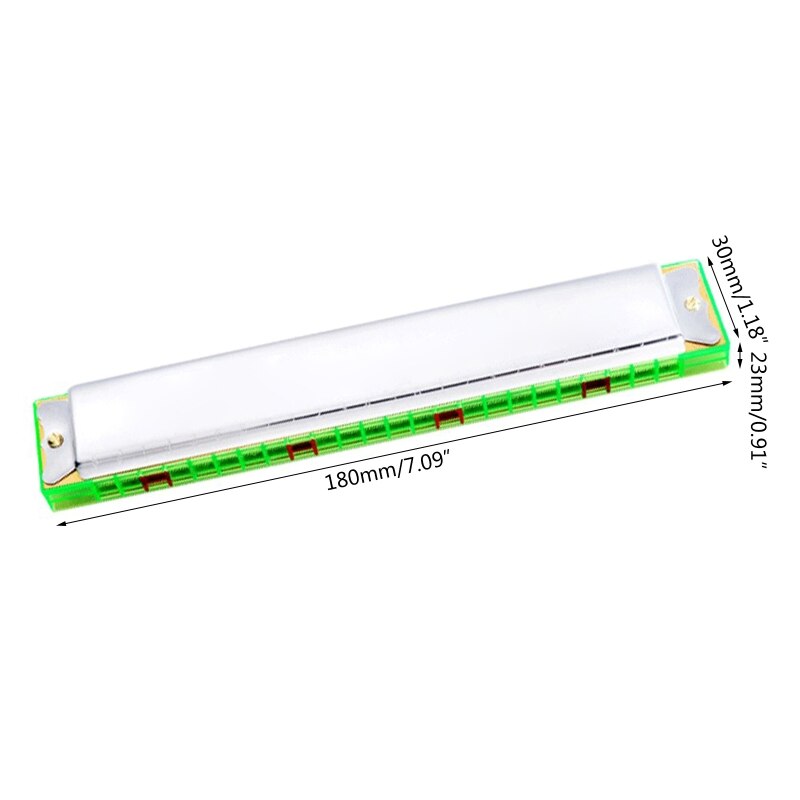 Harmonica C Key 24-hole Accented C Mouth Organ Harmonica, Chromatic Harmonica Key of C for Professionals and Students