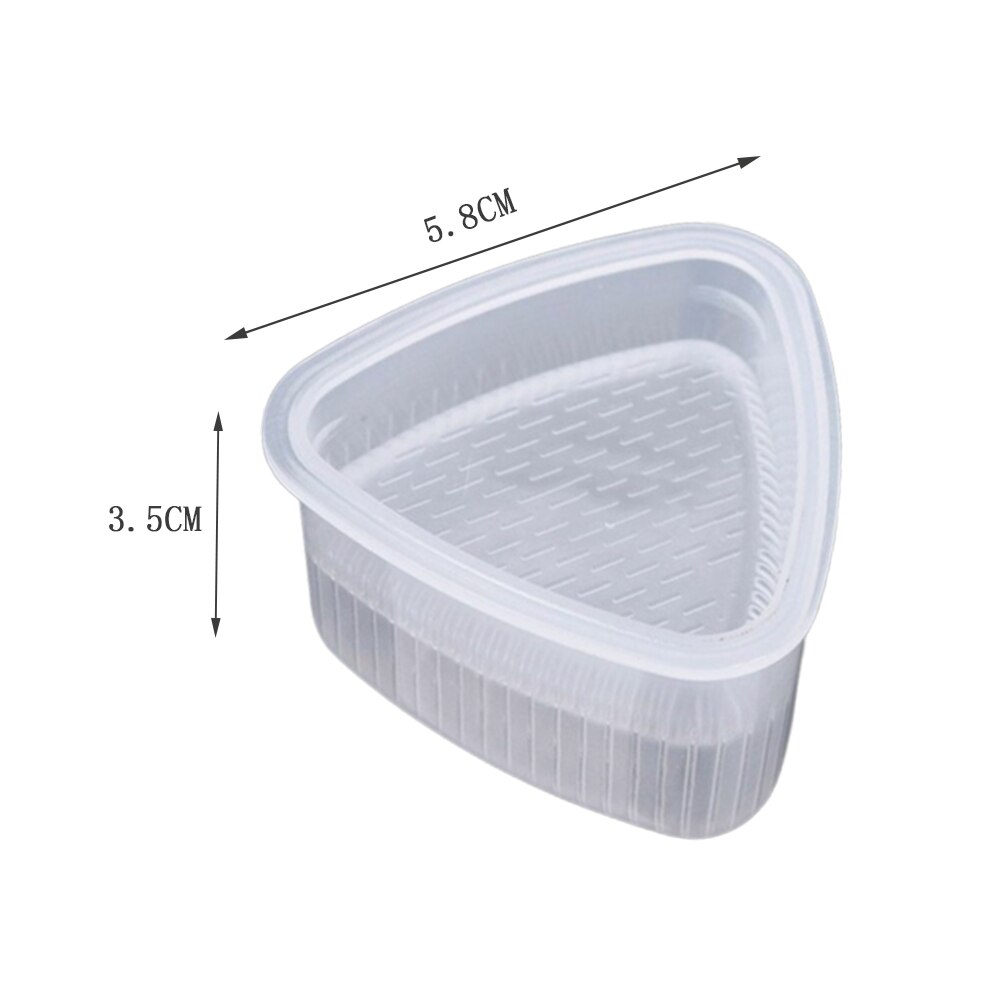 Molde de imprensa triangular de alimentos, 2 peças/1 conjunto, pressionador de sushi onigiri, forma triangular, bola de arroz, fabricante de imprensa transparente, prático, cozinha acessórios