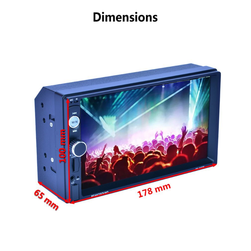 7 "HD LCD pantalla táctil 800*480 coche reproductor MP5 1080P 7 Color Botón de espejo de luz de enlace FM/AM/RDS sintonizador RK-7157B