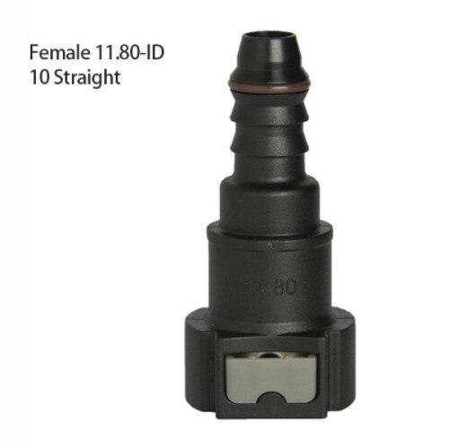 Quick Release Nylon Fuel Line Rubber Hose Coupler 7.89/9.89/11.8 Car Fuel Line Hose Coupler Connect Connector Car Accessories: 11.80-ID10 Straight