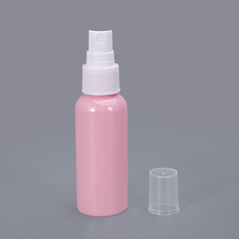 10Pcs Draagbare Lege Plastic Spuitfles Pet Verstuiver Navulbare Fles Vloeibare Ontsmettingsmiddel Container 30Ml/50Ml/100Ml: 100ml / pink