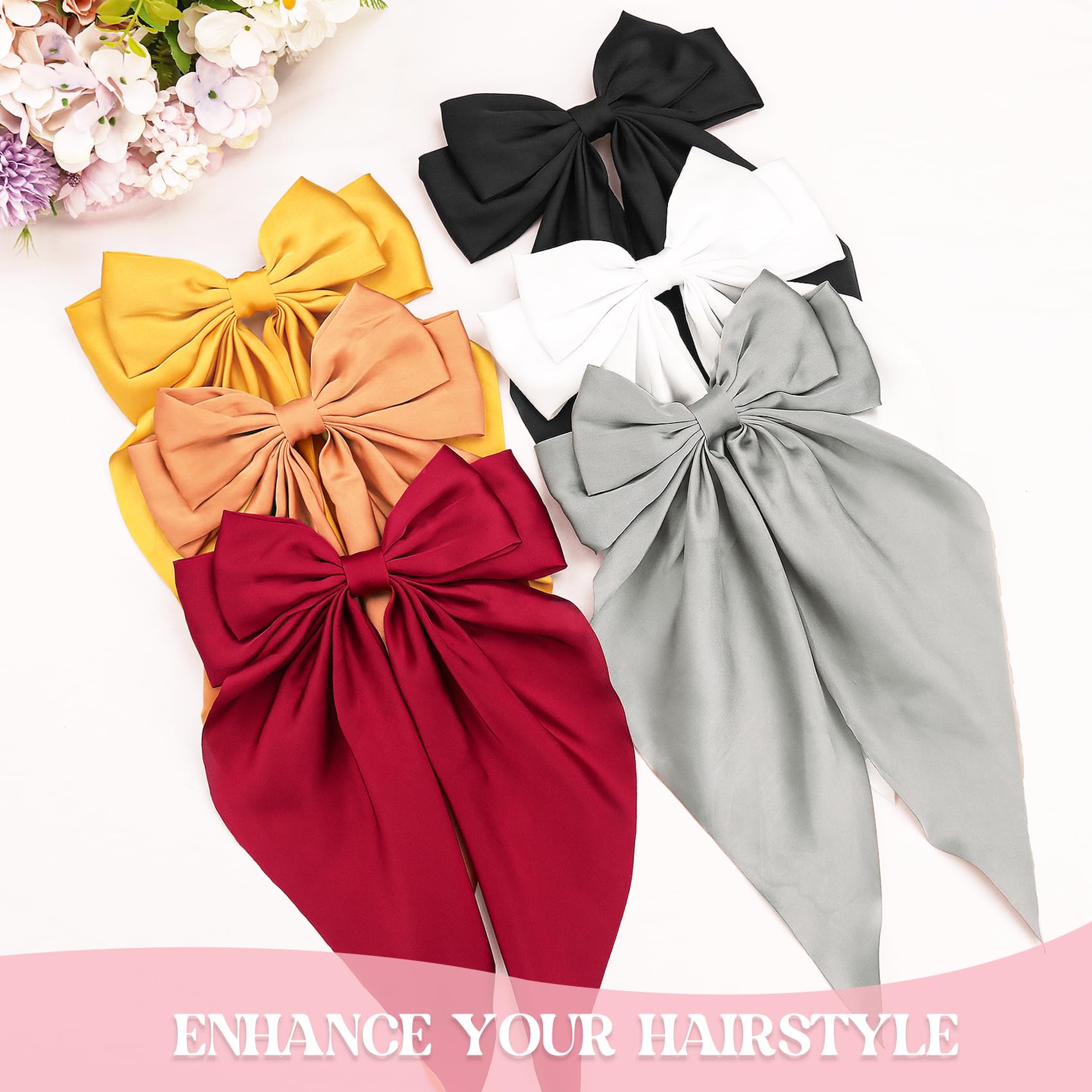 AISHG Silk Smooth Satin Large Bow Hairpin for Women Sweet Butterfly Spring Hair Clip Girls' Hair Accessories