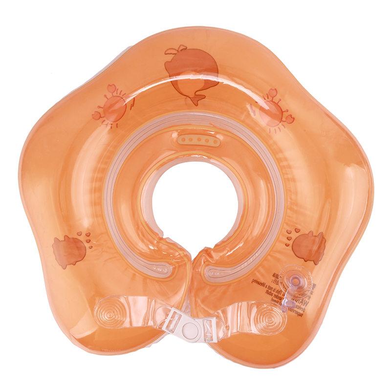 Zwemmen Baby Accessoires Hals Ring Buis Veiligheid Baby Float Cirkel Voor Baden Opblaasbare Boei Cirkel Voor Pasgeboren Baby Floaties: orange