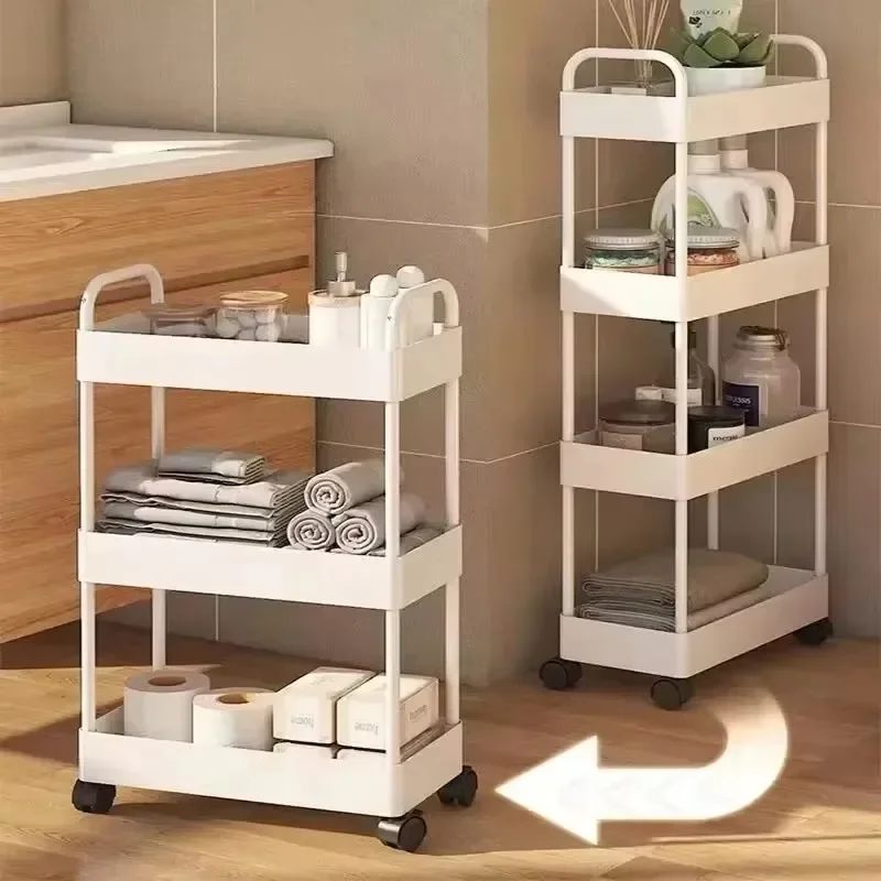 Meerlaags trolleyrek Keukenvloer Slaapkamer Babysnacks Mobiele badkamer Badkamer Opbergrek