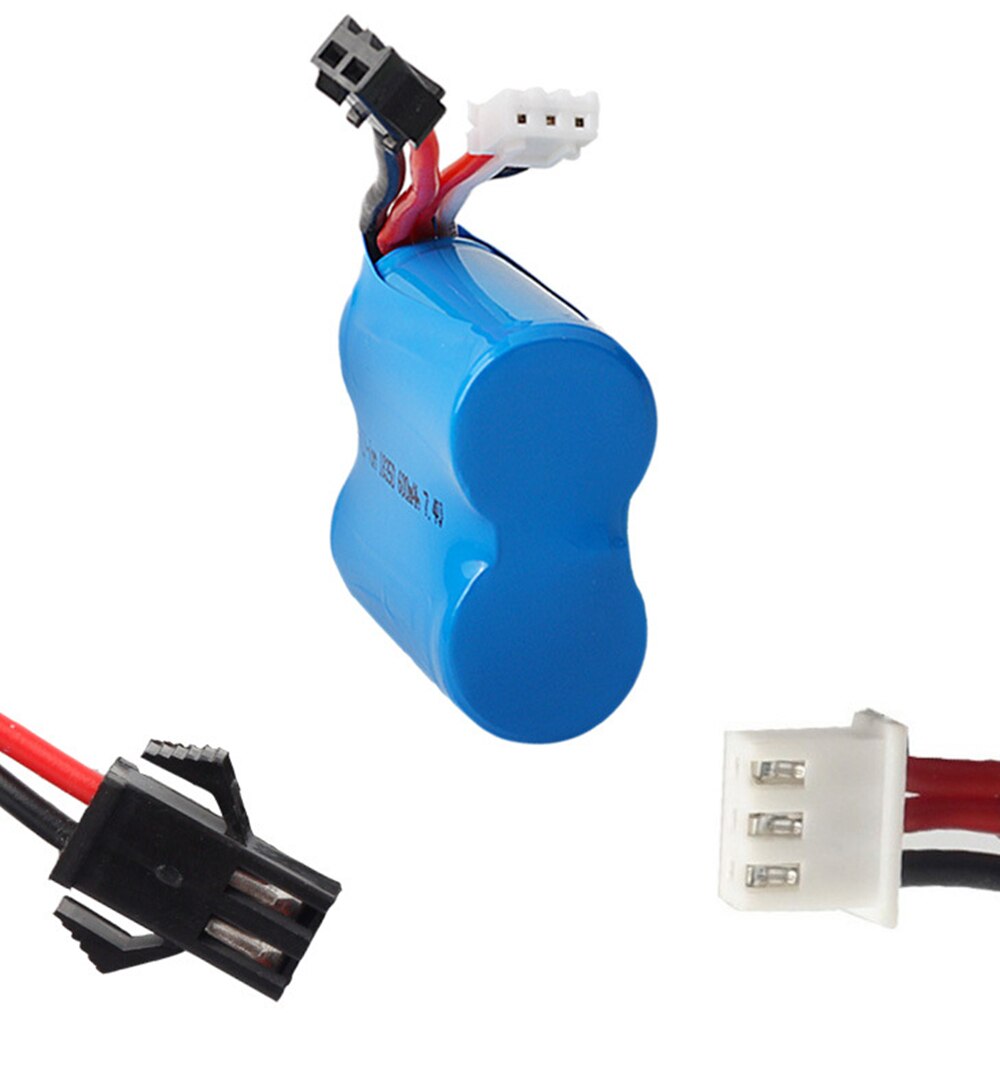 Batterie Li-ion 3 pièces 7.4v 600mAh 18350 pour batterie Li-ion H100 H102 haute vitesse pour bateau RC
