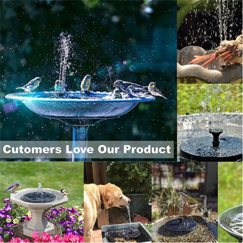 Floating Solar Fountain Garden Waterfall Fountain Pool Pond Bird Bath Solar Panel Powered Home Garden Fountain Decoration
