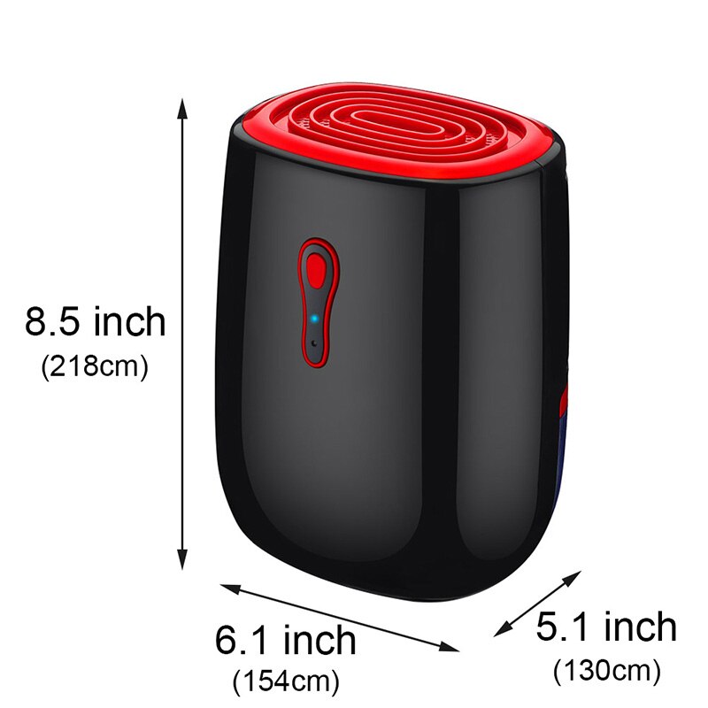 Red Color Dehumidifier For Home Mini Dehumidifiers Air Dryer Ultra-Quiet Clothes Dryers Moisture Absorber 500ml