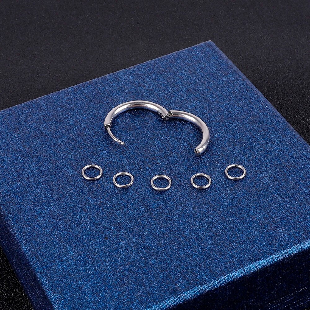 1PC boucles d'oreilles hommes rond titane acier boucles d'oreilles hommes bijoux accessoires Hipster Rock Style Punk cercle boucles d'oreilles hommes