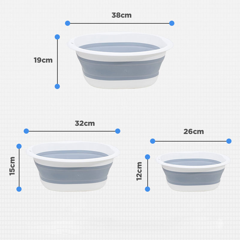 Plastic Folding Basins Portable Wash Basins Folding Laundry Tub Bathroom Kitchen Accessories Travel Folding Wash Basin W