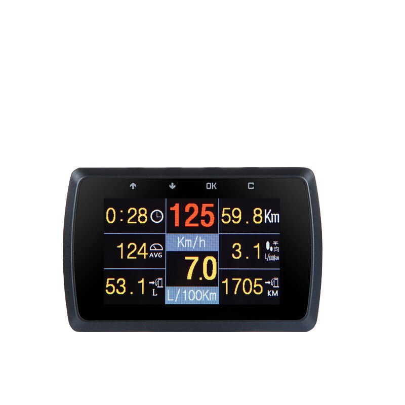 Head Up Display OBD2 Auf-board Computer Für Auto Kraftstoff Verbrauch Temperatur Tacho Meter OBD2 HUD Display Auto Zubehör