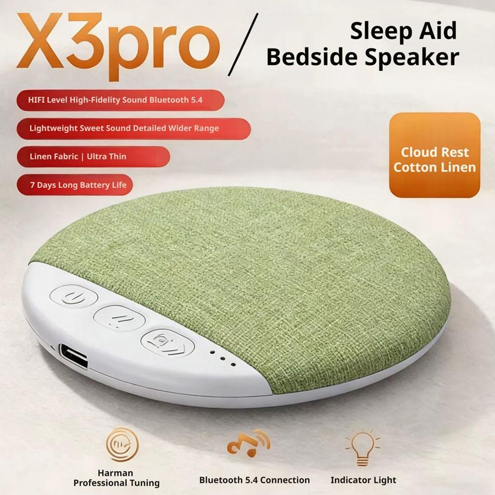 Schlafhilfe Bluetooth-Kissenlautsprecher 5.4 Weißes Rauschen Timer 30 60 90 Min Ultradünner Stereo-Sound Lange Akkulaufzeit