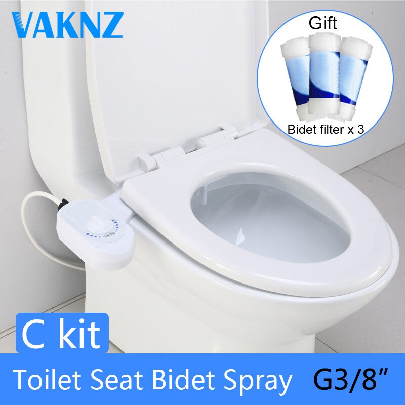 Echt Vaknz Toiletbrillen bidet bidet kraan eenvoudige schoon toilet seat: C kit (3Pcs filter)