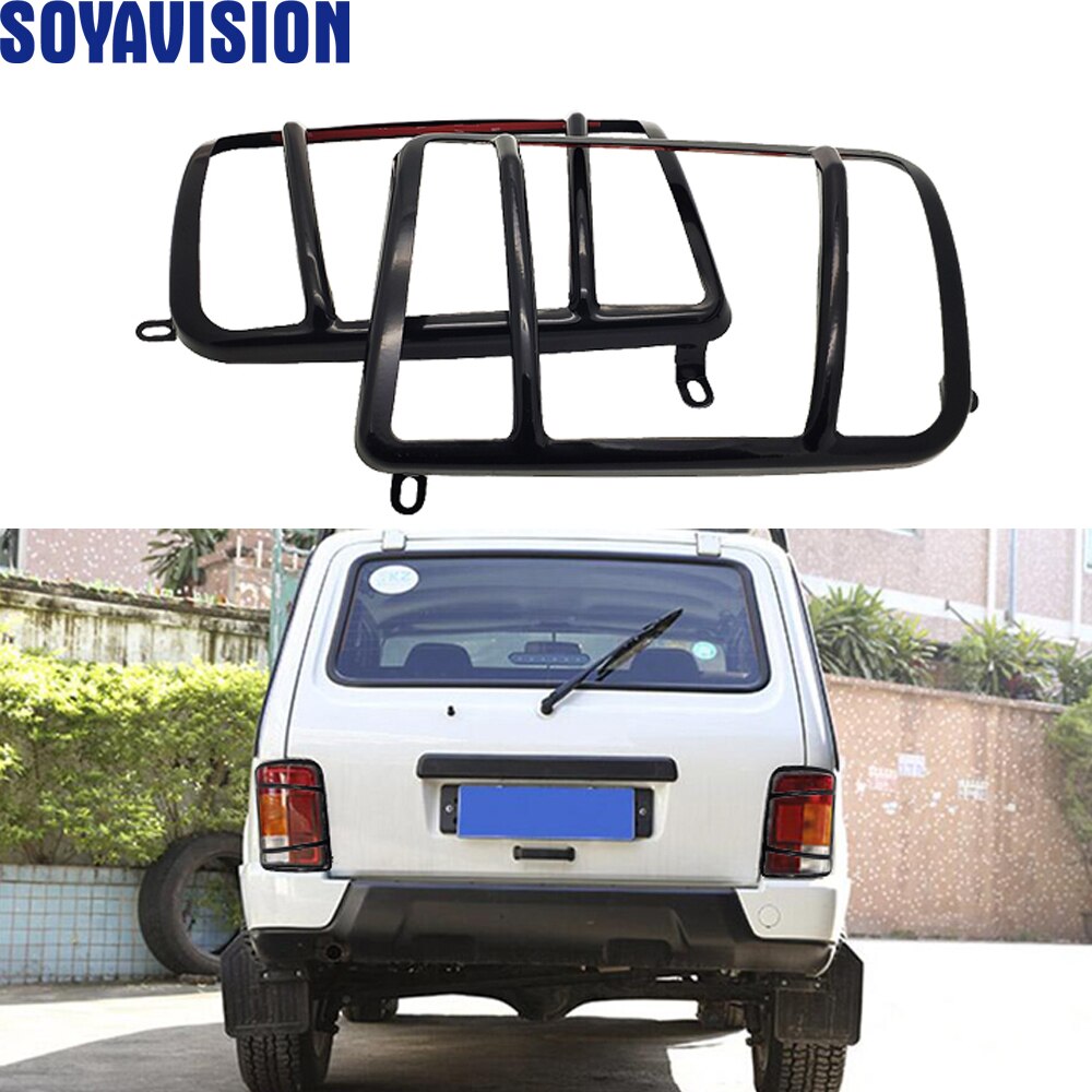 Faros delanteros de Metal para coche LADA NIVA, 2 uds., protección moldura de cubierta de marco, accesorios para coche LADA NIVA