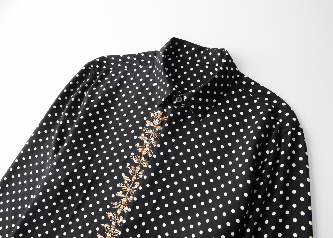 Minglu 100%  bomuldsskjorter til mænd luksus diamant langærmede polkaprikkede herre skjorter plus størrelse 4xl slim fit mænd til fest skjorter