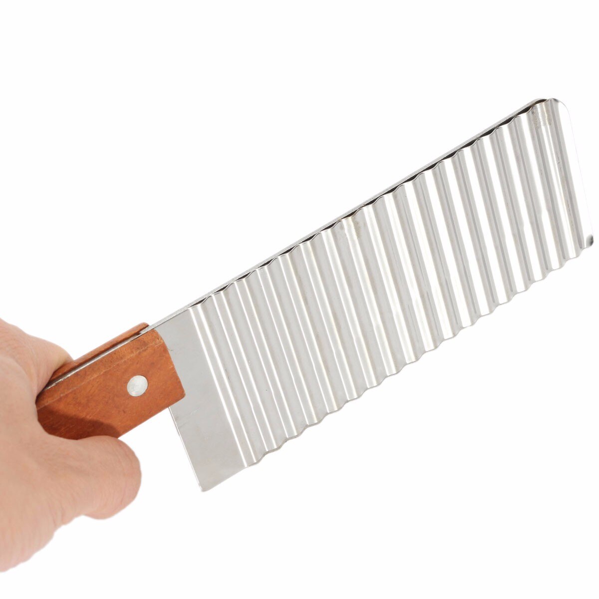 26.5cm rostfria potatischivare deg grönsaksfrukt crinkle vågig skivkniv potatisfräs chopper pommes frites