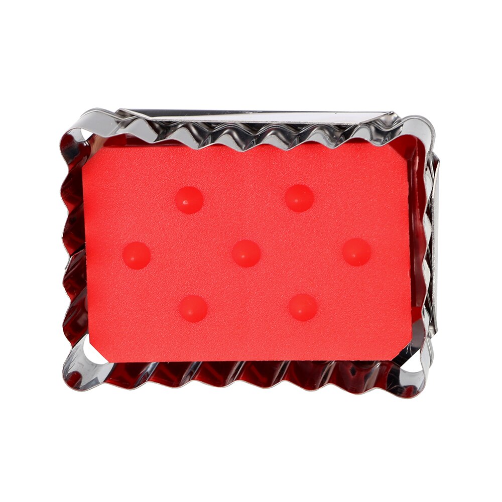 1 Pc Vierkante Biscuit Cutter Rvs Plunger Cookie Cutter Pastry Decorating Mould Fondant Geperst Cookie Mold Bakken Tools