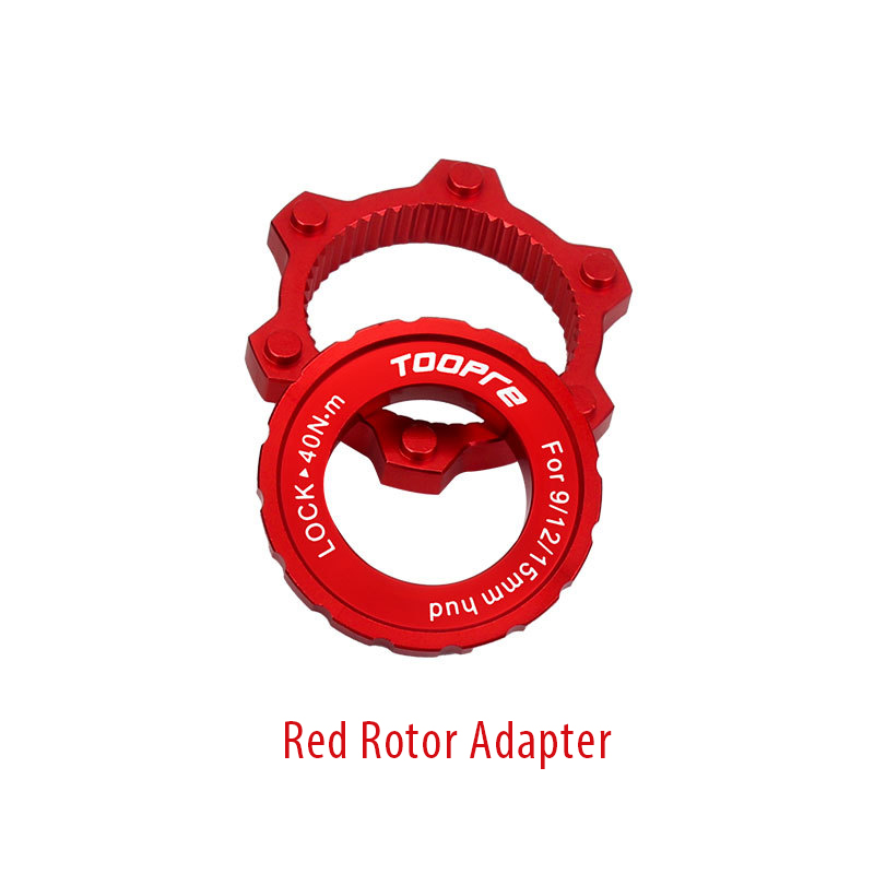 Bike Disc Brake Centerlock to 6-Bolt 6 Hole Rotor Adapter Wrench Spanner Bicycle 44mm Hub Center Lock Conversion Spacers: Red