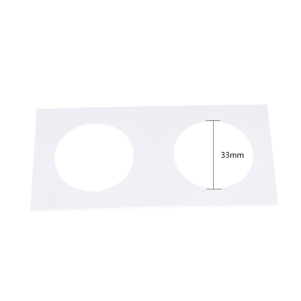 50PCS Coin Album Collection Lighthouse Stamp Coin Holders Cover Case 23/27/33/35mm Square Cardboard Coin Holders Coin Supplies: 33mm