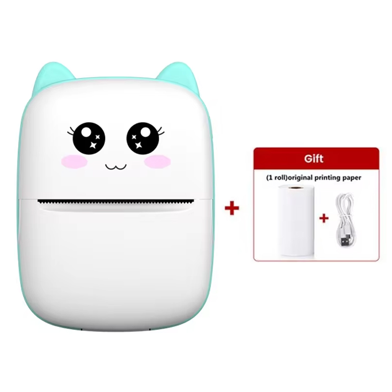 X6 mini HD portable printer sticker label Bluetooth pocket thermal printer with Rolls paper for student note inkless printing: Blue