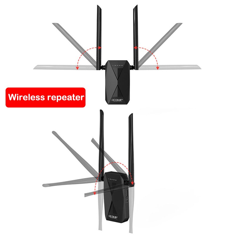 5g wireless repeater WiFi Extender 2.4G/5G Dual Band WiFi Booster Signal Repeater 1200Mpbs/300Mbps 802.11b/n/g/ac WiFi Amplifier