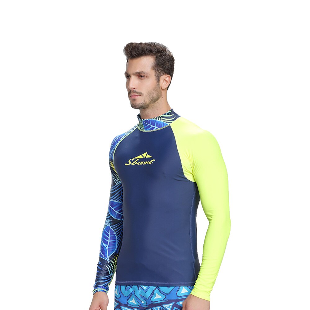 Sbart heren rashguard shirt heren lange mouwen t-shirt zwemkleding wakeboard drijfpak tops uv zwemmen rashguard