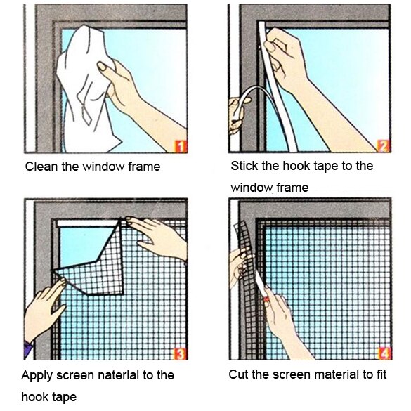 Anti Klamboe Voor Keuken Window Net Mesh Screen Mosquito Mesh Gordijn Protector Insect Bug Fly Mosquito Window Gaas