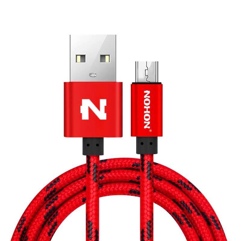 NOHON Micro USB Cable For Samsung Xiaomi Lenovo LG Sony HTC Mobile Phone Nylon USB Charger Cable Fast Charging Microusb Cables