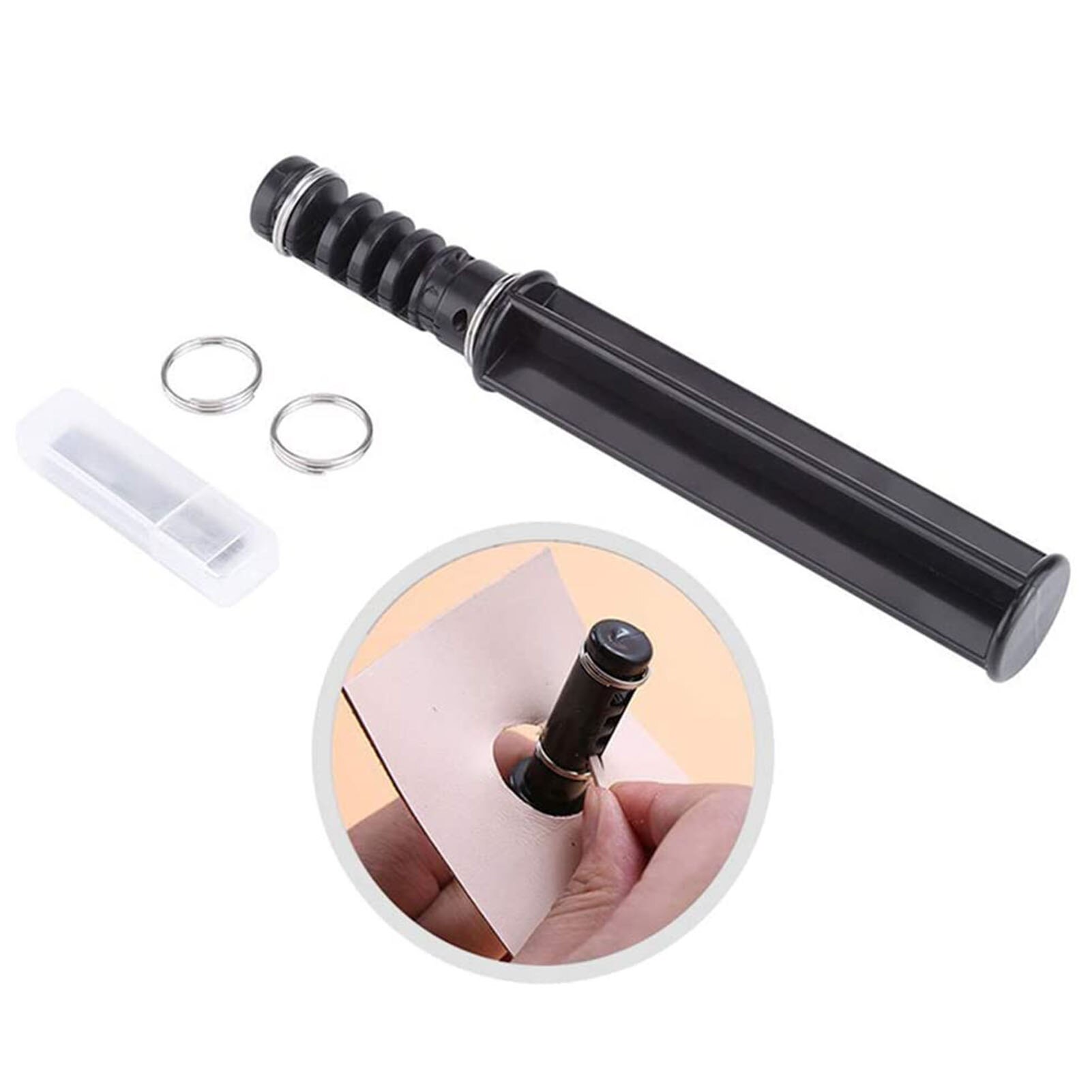 Faux Leather Cord Rope Rotary Cutting Tool Craft Maker Strip Cutter with 3 Blade