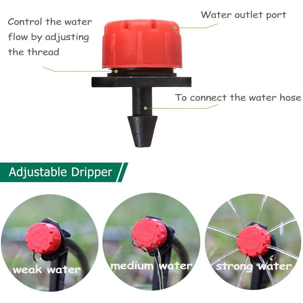 30-250PCS Watering Sprinklers Adjustable Micro Drip Irrigation System Water Dripper Garden Drip Irrigation Equipment