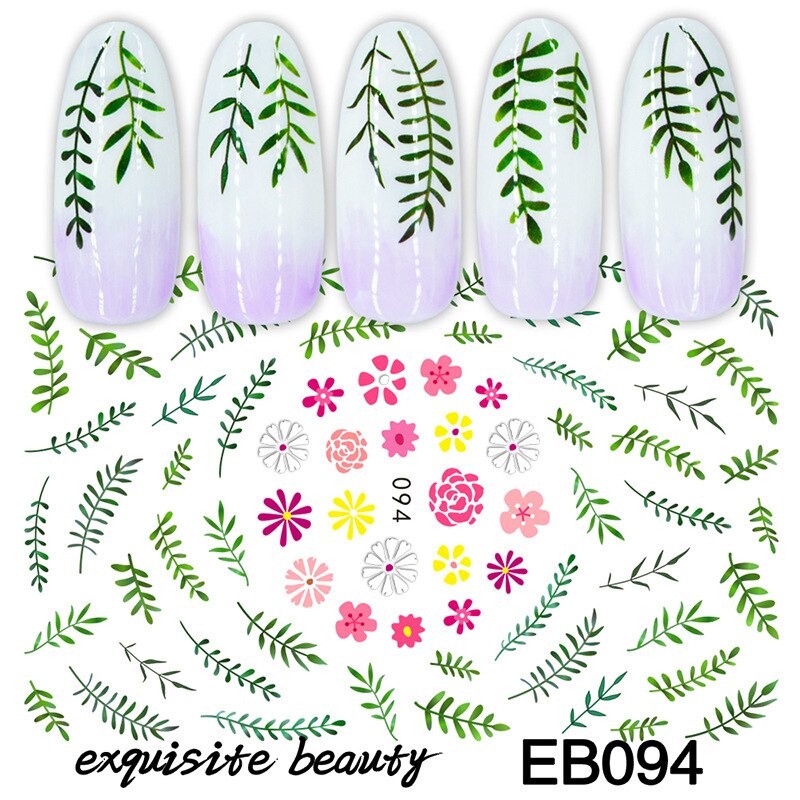 Fruits Avocado Nail Art Stickers for Nails Art Self Adhesive Decals Manicure Nails Accessoires Stickers: EB094