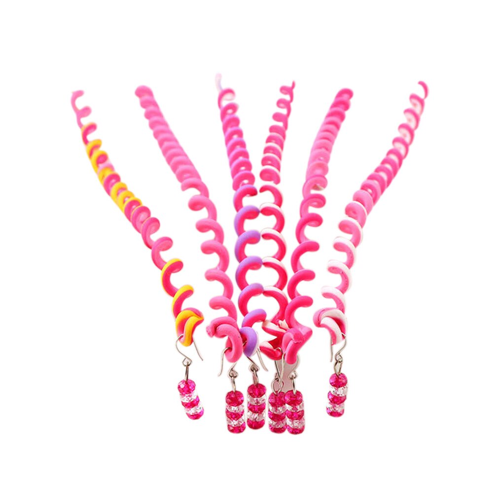 6/set Rainbow Color Headband Cute Girls Hair band Crystal Long Elastic Hair Bands Hairwear Hair Accessories hair ornament