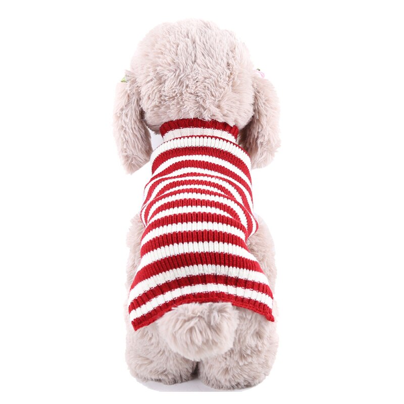 Kæledyr hund sweater strik beklædning vinter hund tøj kat tøj stretch hunde outfit puddel bichon pomeranian schnauzer kæledyr kostume