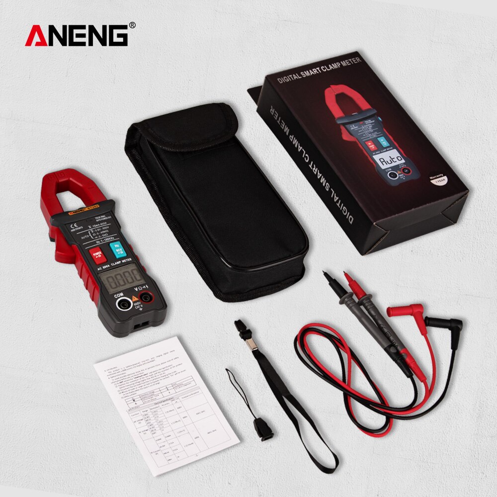 ANENG ST203 4000 Counts Full Range True RMS Digital Multimeter Clamp Meter AC/DC Voltage NCV Resistance Auto Range Flashlight
