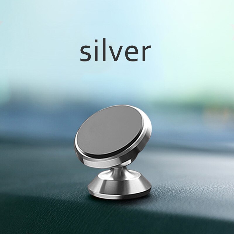 IKSNAIL Magnetische Auto Telefoon Houder Stand Voor iphone Samsung Universal Auto Dashboard Mount Mobiele Telefoon Stand Magneet GPS Houder: Silver