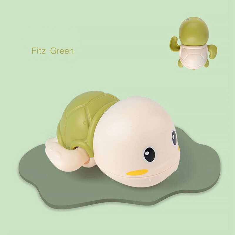 Wind Up Baby Bath Water Toy Cartoon Animal Clockwork nuoto balena tartaruga lavaggio per bambini gioca ragazza bagno doccia giocattolo classico: Tortoise Green