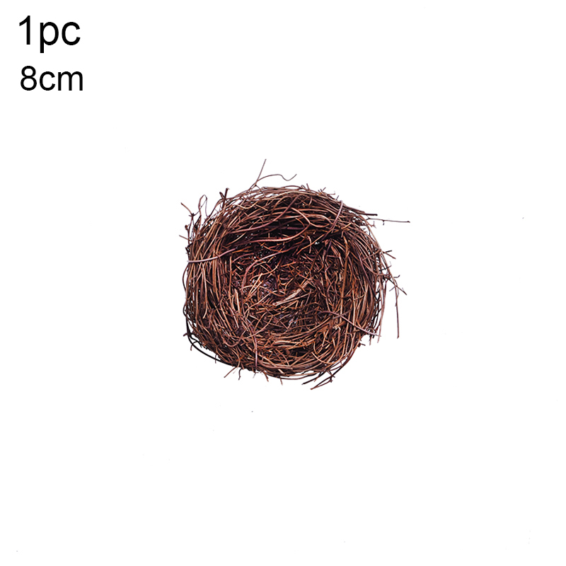 Nido de pájaro redondo de ratán de 8-25cm, decoración de Pascua, huevos de conejo, nido de vid Artificial para decoración del jardín del hogar, suministro para de Pascua feliz: Color zafiro profundo