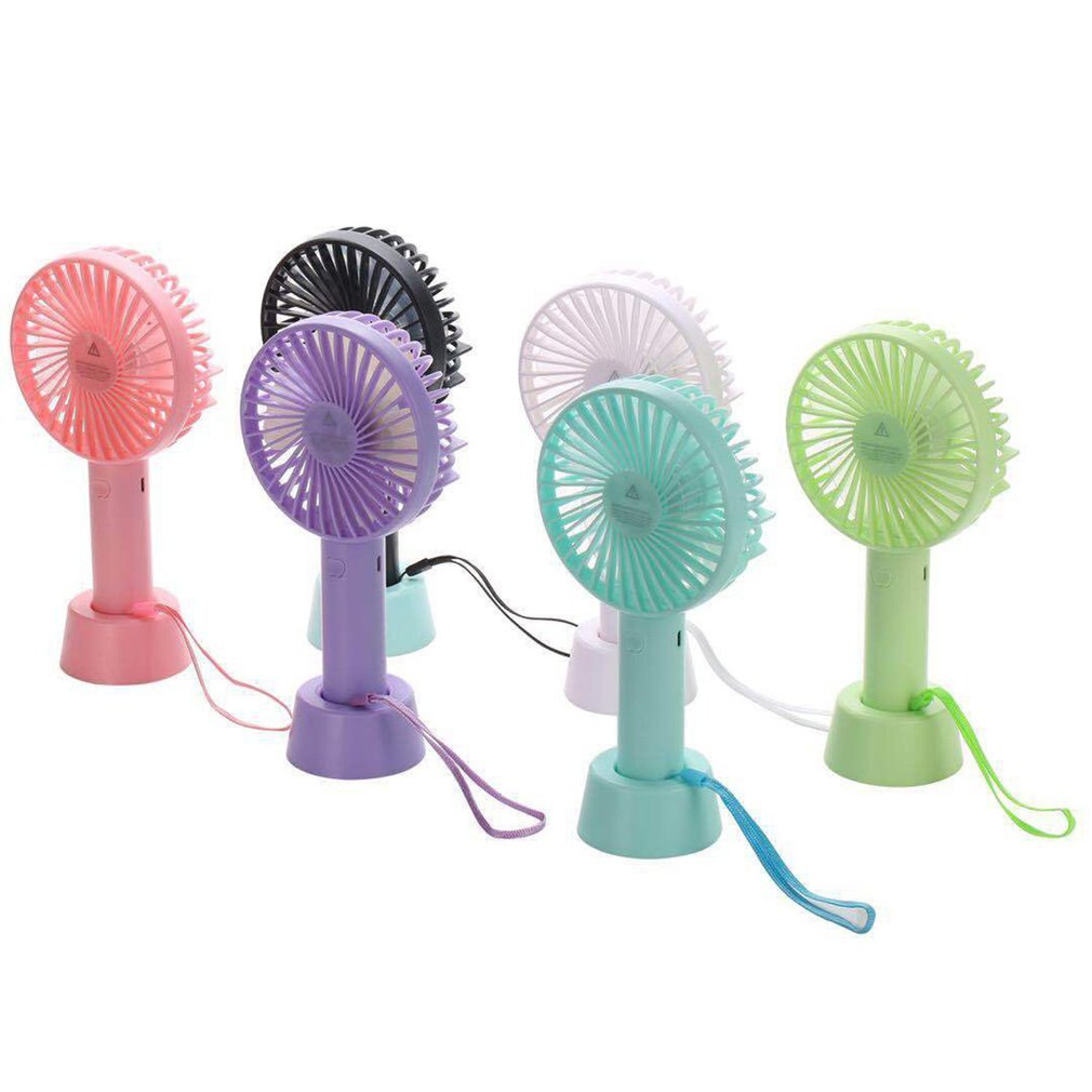 Rechargeable Portable Handheld Fan Without Battery Mini Usb Fan Four Leaf Fan Third Gear Wind Speed Silent Operation