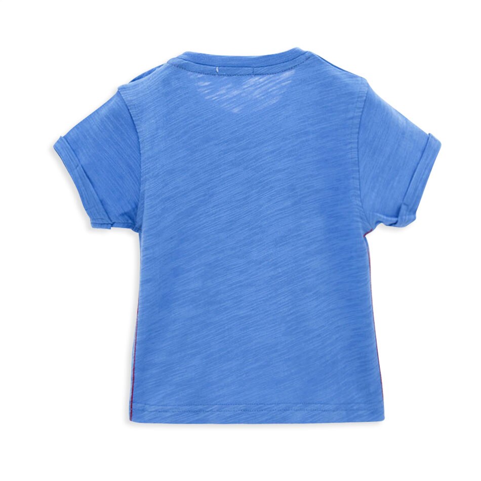 Kavkas T-shirt Voor Een Jongen Zomer O-hals Blauw Piraat Afdrukken Korte Mouwen 100% Katoenen Kleding Roupa De Bebe