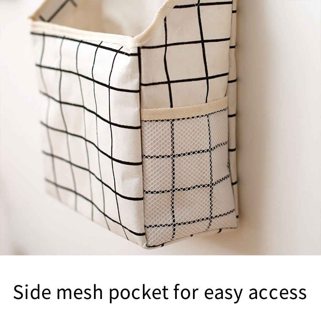 Wall Pouch Wardrobe Organizer Storage Bag Wall-Mounted Storage Bag Book Magazine Mobile Phone Holder Storage Bag With Hook