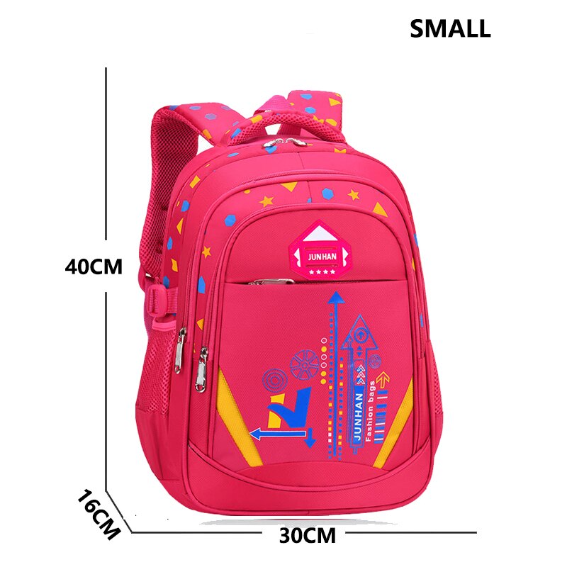 Los niños bolsas para la escuela de los niños mochila de Nylon impermeable Bookbags de gran capacidad niños mochila 6- 12 años: Medium red