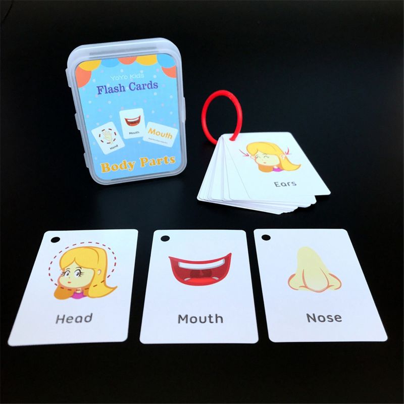 Baby Engels Leren Woord Kaart Pocket Flash Kaarten Montessori Educatief Speelgoed: 2