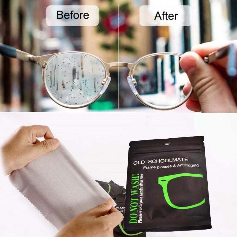 3Pcs Anti-Fog Zeem Poetsdoek Toallit Antivaho Gafas Microfiber Bril Reiniger Voor Brillen Lens Telefoon Schoonmaakdoekjes