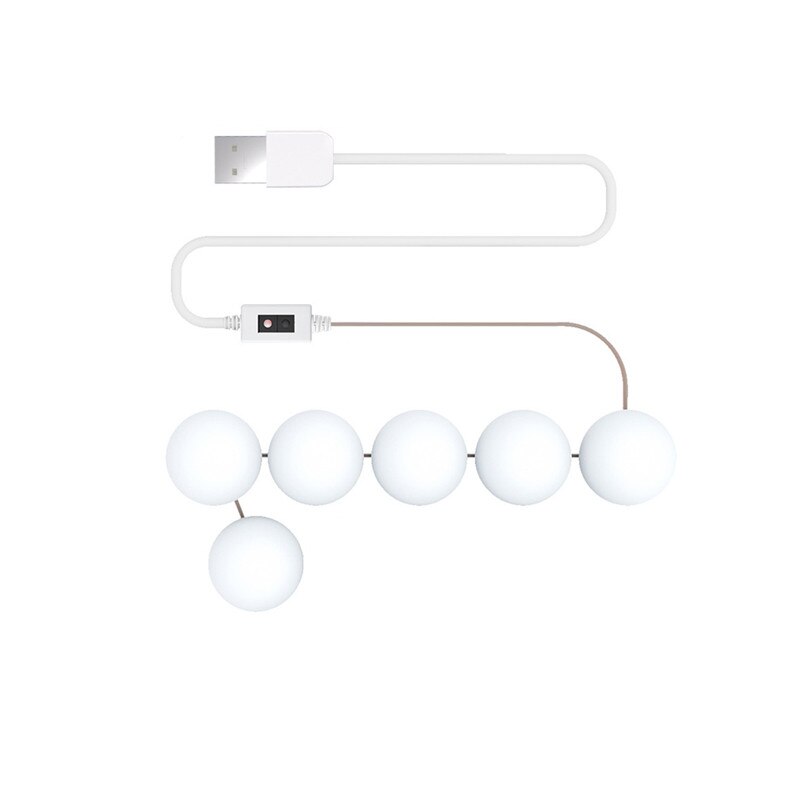 2/6/10/14pcs LED Makeup Mirror Light Bulb Hollywood Vanity Lights Stepless Dimmable Wall Lamp Sensor Light Bulbs Kit: 6pcs