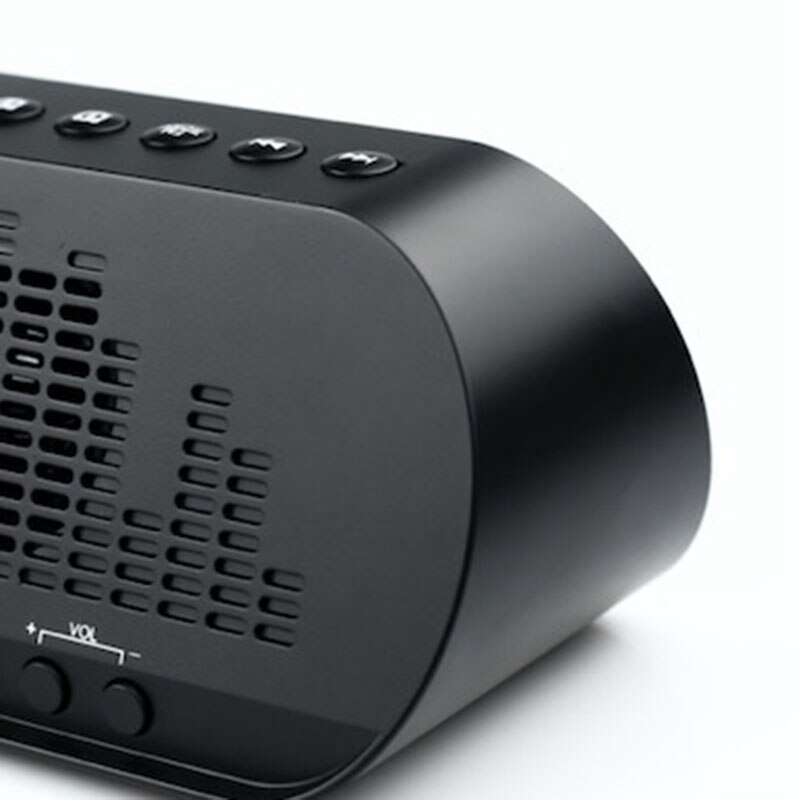 Dual USB Charging Alarm Clock Smart Wireless Radio LCD Calendar Temperature Display for Bedroom Desktop