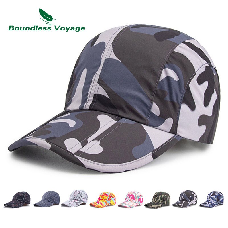 Casquette de Baseball pour hommes et femmes, Voyage sans limite, plage, , séchage rapide, pliable, Sport, respirant, pour l'extérieur: Camo black