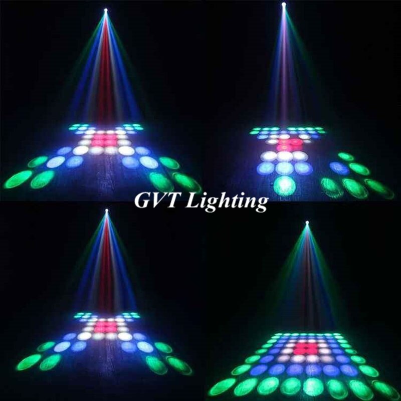 LED Small Airship 64 RGBW Color Changing 10W Moonflower Lighting Magic Pattern Stage Lights Projector for KTV Pub Club Party