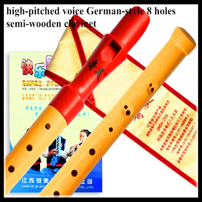 Grabadora de madera C clave Soprano germánico 8 agujero Flauta vertical clarinete Flauta DIZI Musical instrumento clarinete Flauta